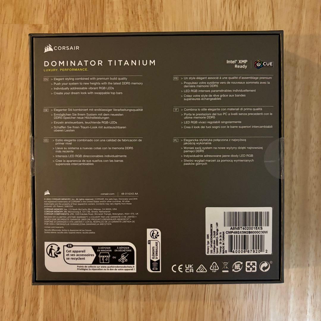 CORSAIR DOMINATOR TITANIUM 24GB×2