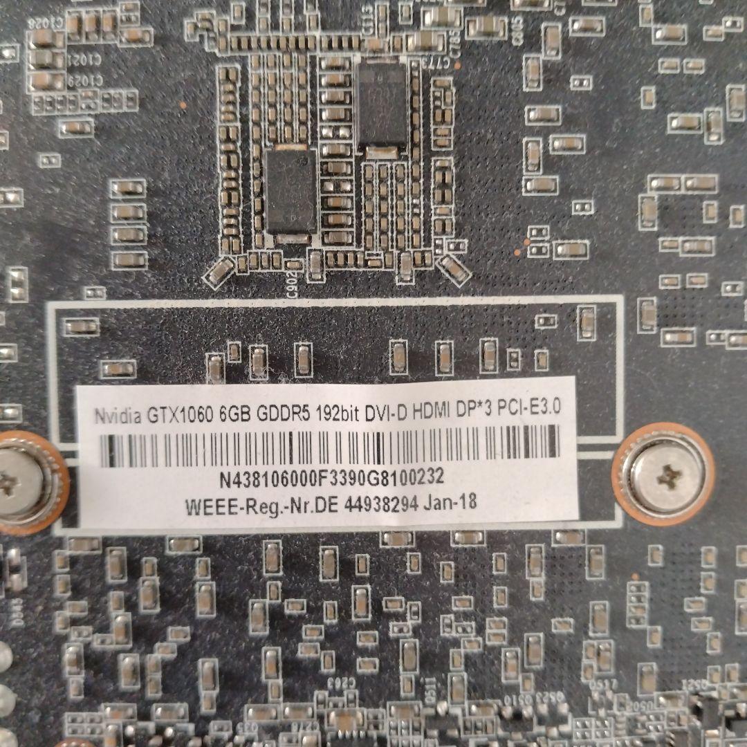 Nvidia GTX 1060 6GB GDDR5 グラフィックボード