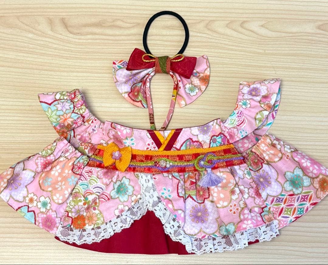 ラボット服　着物風ワンピースＢ　LOVOT ラボットハンドメイド