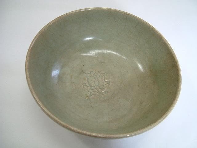 鉢■高麗青磁花文陰刻鉢 碗 朝鮮 李朝 希少 古玩 唐物 中国 時代物 骨董品■