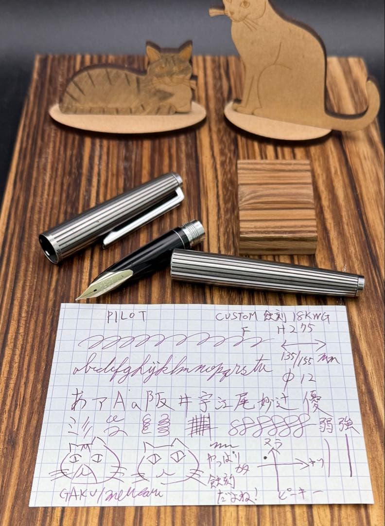 Pilot 万年筆 CUSTOM K-500SS 蝕刻ストライプ 18KWG