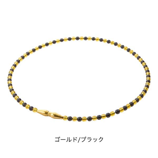 phiten RAKUWAネック クリスタルタッチ５0cm ゴールド×ブラック