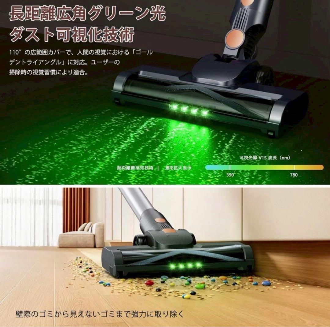 掃除機⭐️コードレス サイクロン掃除機 伸縮型パイプ 自立式 スティッククリーナー