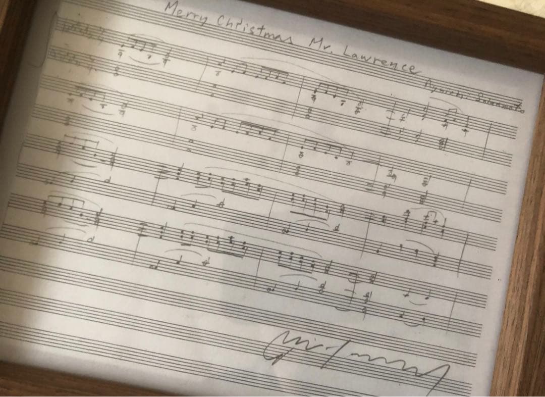 坂本龍一の手書き原稿「Merry Christmas Mr Lawrence」