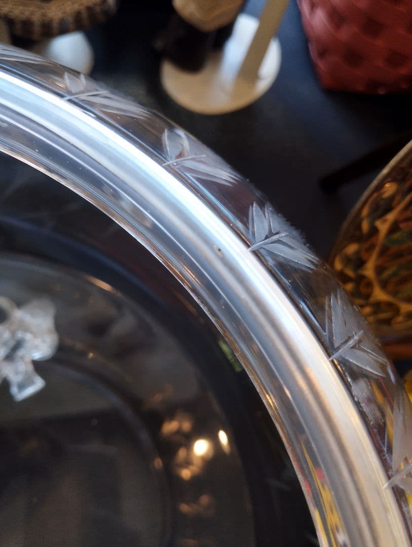 ガラス 金魚鉢 花模様