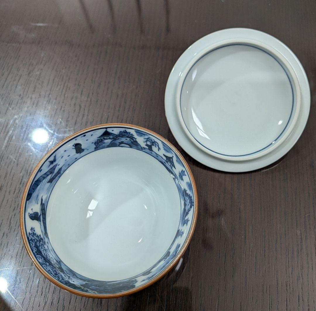 清水焼　京泉造　祥瑞　蓋付汲出茶碗　5客　共箱　逸品