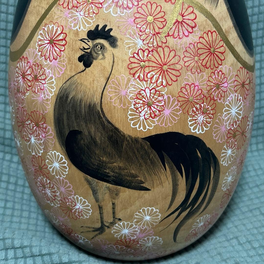 【レトロ】福島県　創作こけし　香村作　干支　酉　(送料込み)
