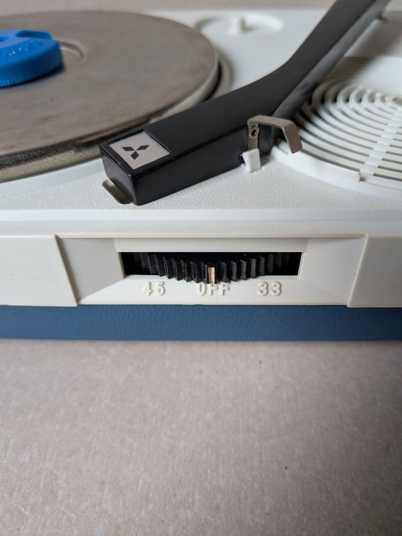 【作動確認済み】三菱ラジオ付きポータブル電蓄プレーヤー