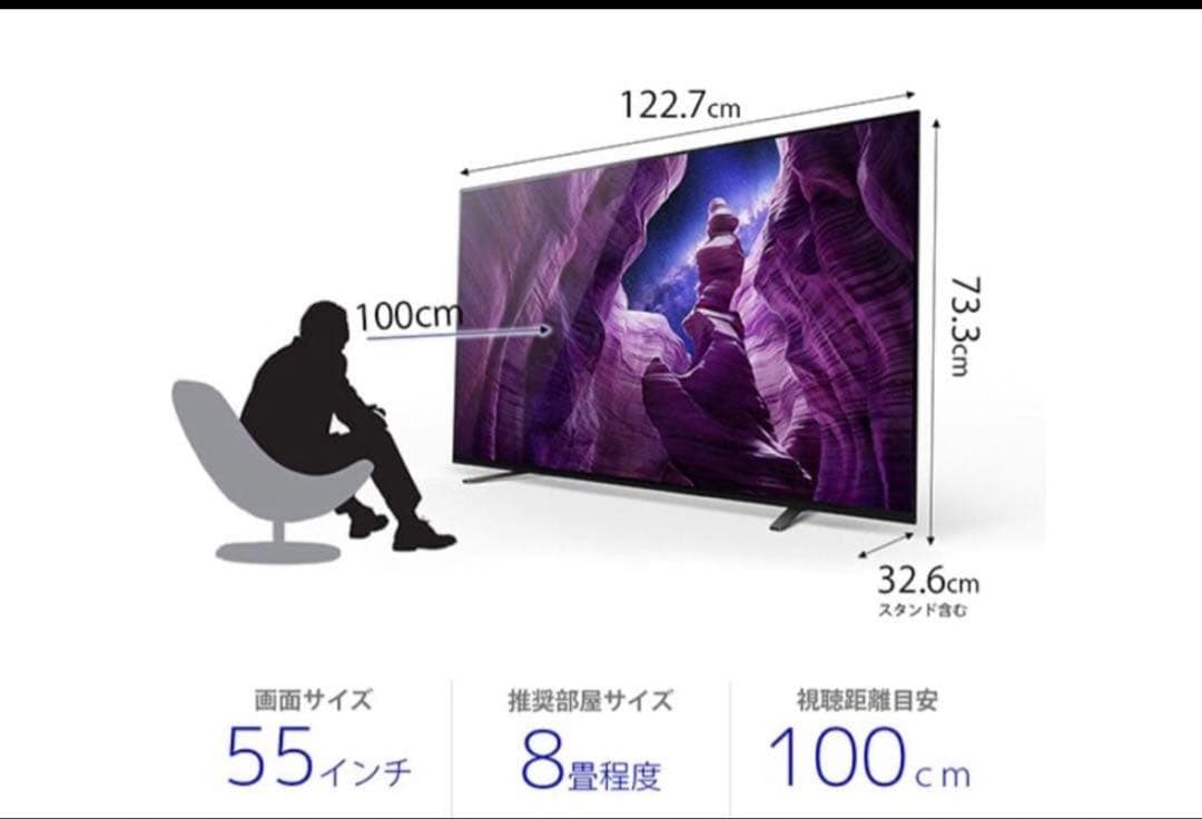 (専用)値下SONY KJ-55A8H 4K有機ELテレビ 55インチ