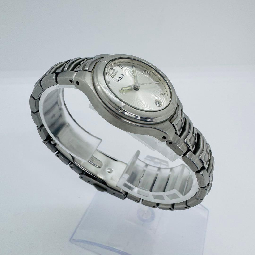 ✨GUESS✨ゲス✨シルバー文字盤✨デイト✨シルバー✨STEEL✨腕時計✨