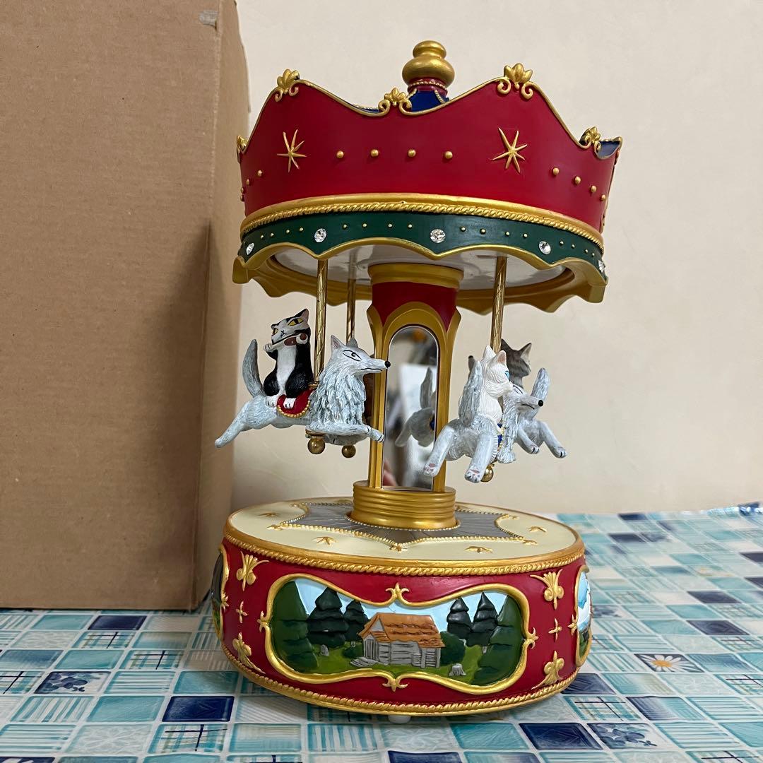 【同梱割引あり】わちふぃーるど メリーゴーランドオルゴール ダヤン 美品