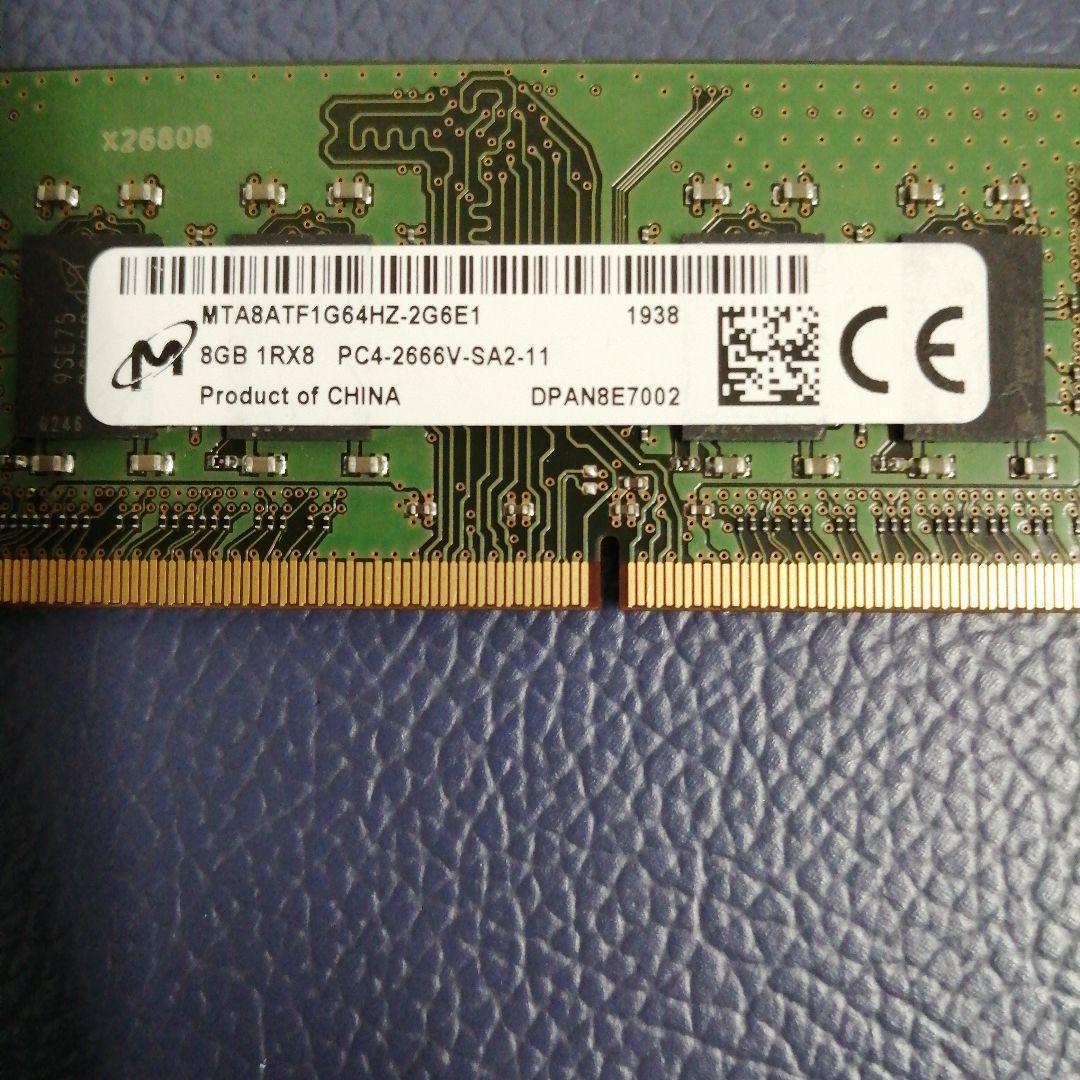 8GB×２枚 合計16GB DDR4 メモリ PC4-2666V 1RX8