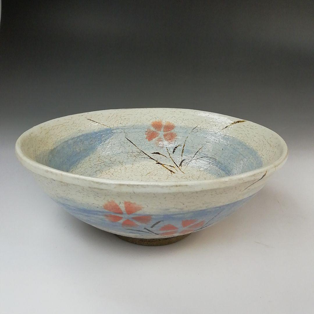 Ｓ７４３　茶碗　『なでしこ絵　平茶碗』『桂窯　伊東桂楽造』　共箱　抹茶碗　茶道具