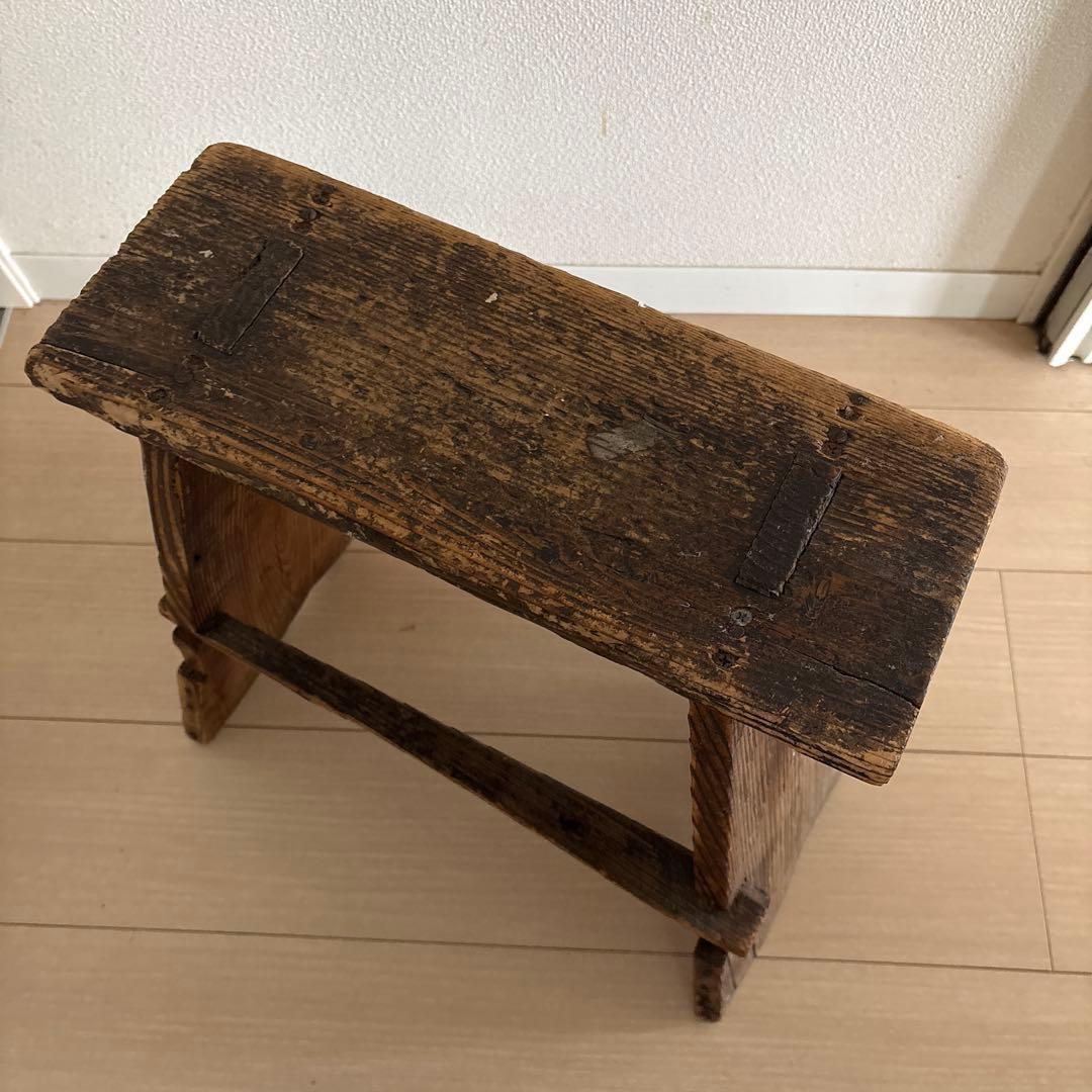 古道具　木製 踏台
