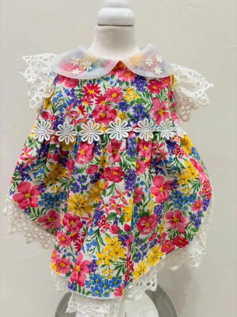 Luxe birdie 花柄犬服