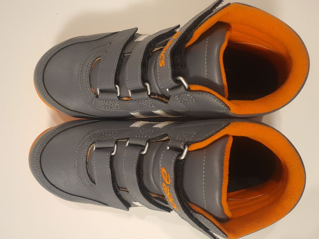 asics ハイカット安全靴 グレー/オレンジ