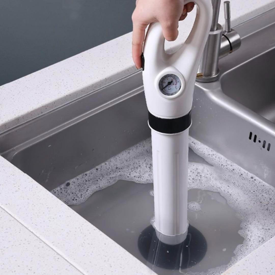 【空気圧で一気に解決】排水管用の高圧洗浄機 キッチン用の空気圧縮排水ツール