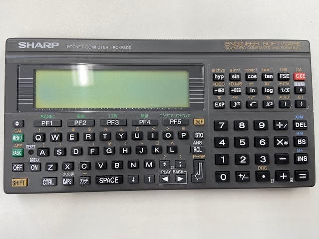 未使用　SHARP PC-E500 ポケットコンピュータ