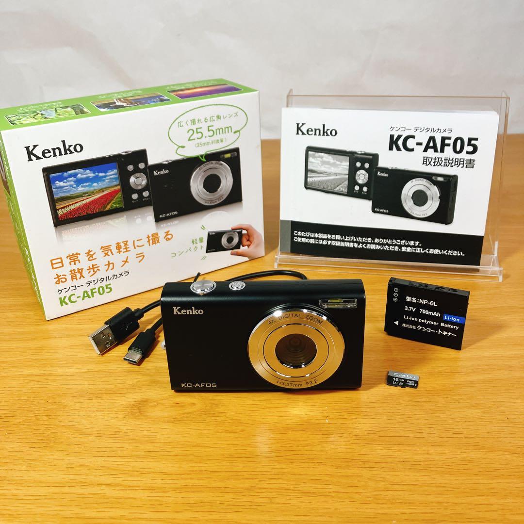 【美品】Kenko KC-AF05 コンパクトデジタルカメラ 16GB付 動確済
