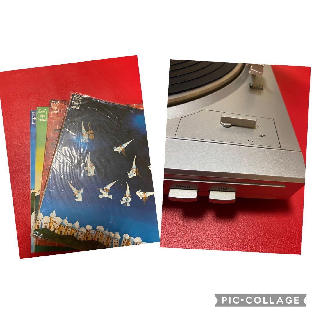 動作確認済、DENON デノン　DP-29F レコードプレーヤー　レコード付