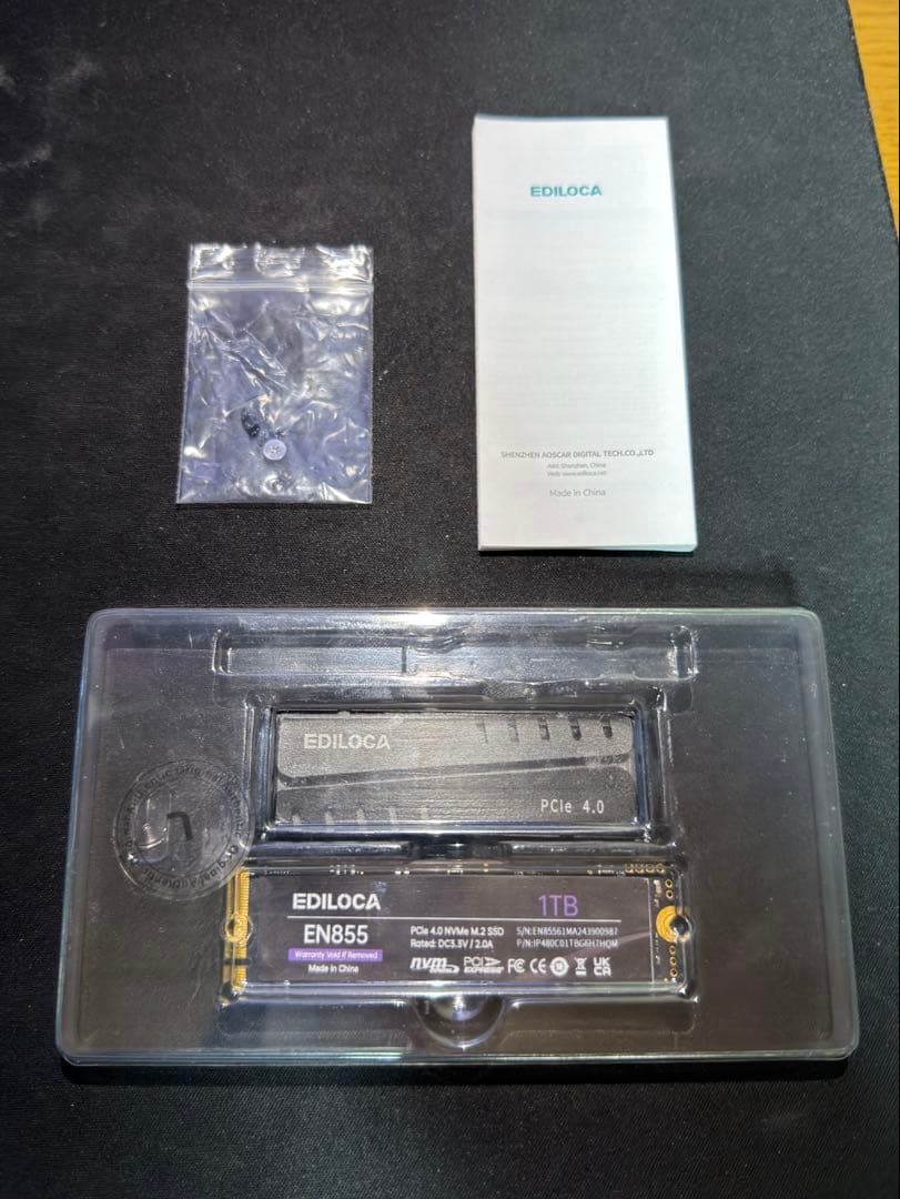 M.2 SSD 1TB PCIe 4.0 NVMe 【ジャンク品】