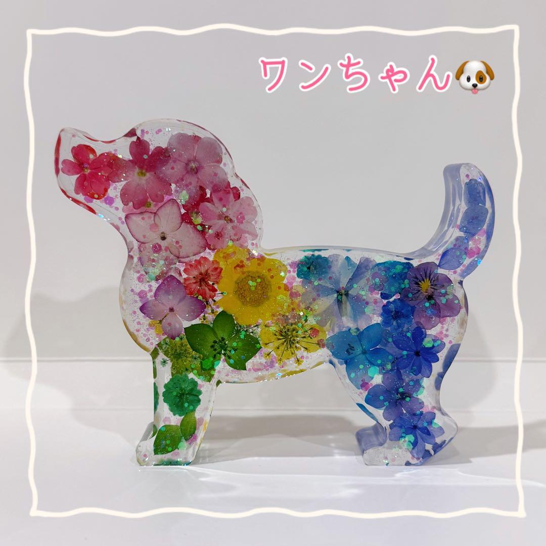 完売御礼⭐️No.440⭐️固まるハーバリウム✨️ ワンちゃん 置物