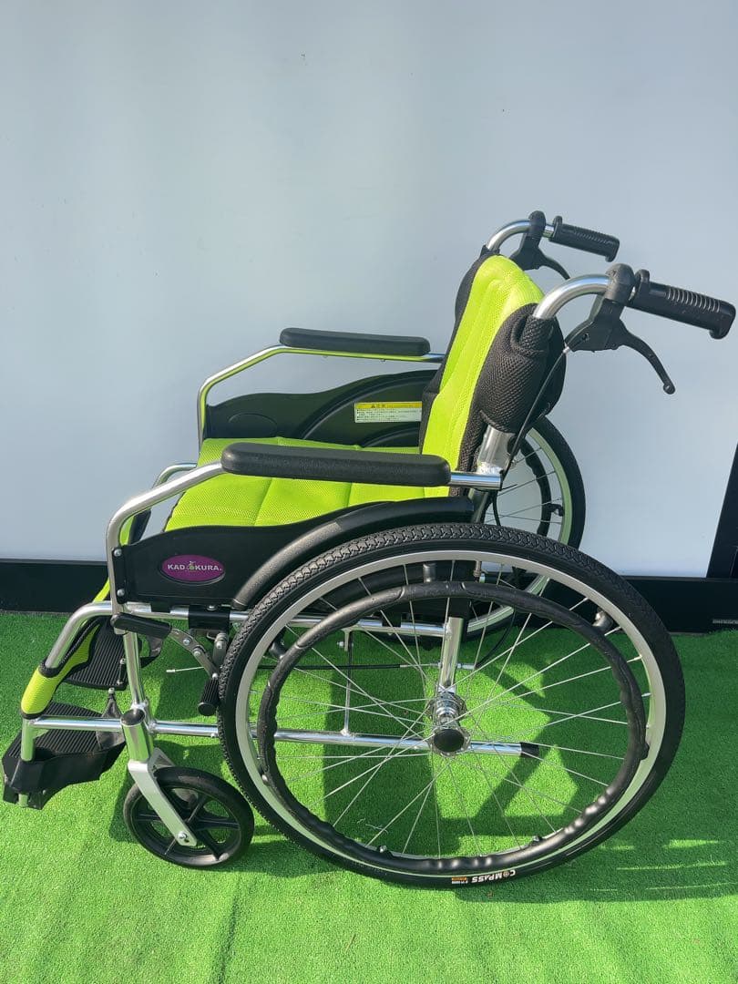 カドクラチャップス禅ライト グリーン G201-GR 自走介助兼用車椅子