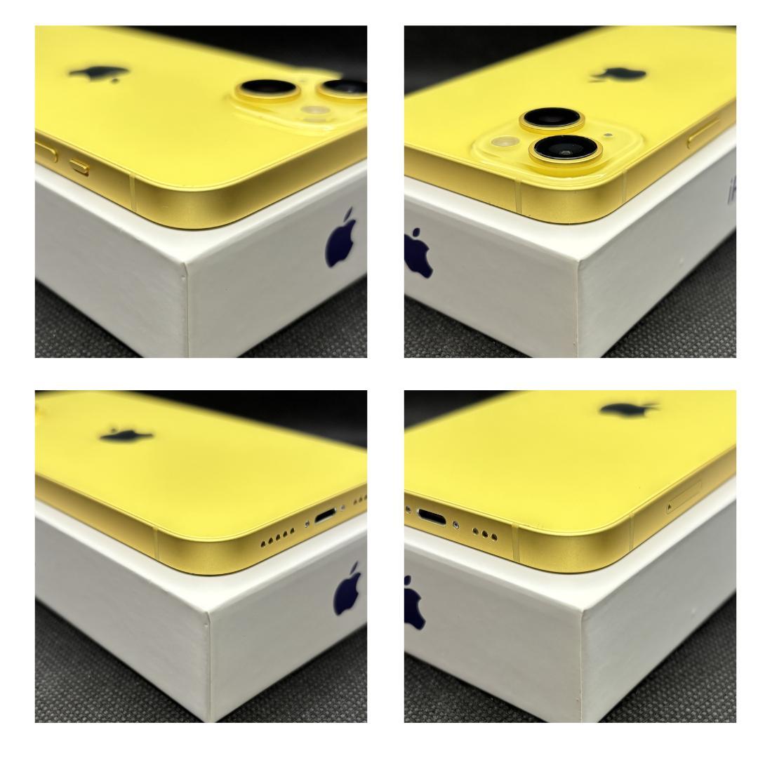【美品】iPhone 14 イエロー 128GB SIMフリー 新品バッテリー