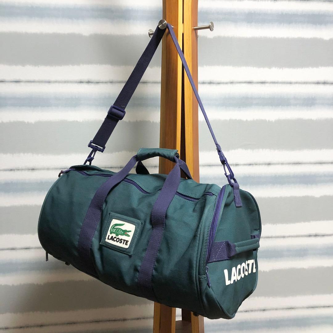 ☆大人気/ビッグロゴ！【LACOSTE】ラコステ　2way 大容量　ドラムバッグ