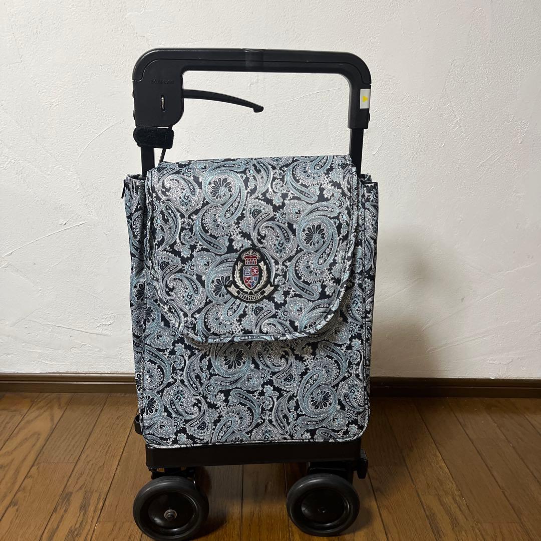 【美品】WITHONE ショッピングカート　キャリーライトSN ペイズリー柄