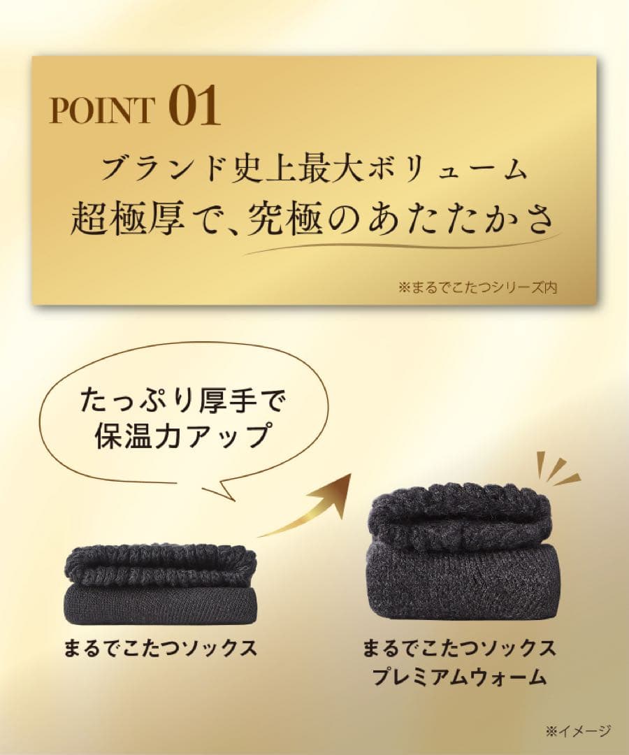 靴下サプリ まるでこたつソックス プレミアムウォーム トリュフブラウン 2足