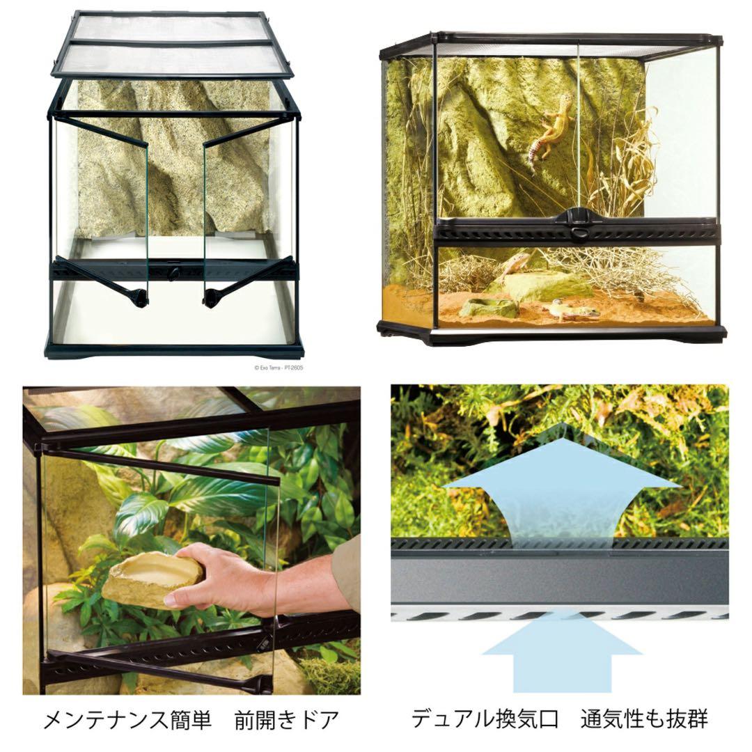 【未使用品】ジェックス エキゾテラ グラステラリウム 4545 ガラス製ゲージ