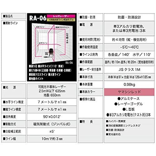 山真製鋸(Y'sGOD JAPAN) レッドエイリアン レーザー墨出し器 RAA