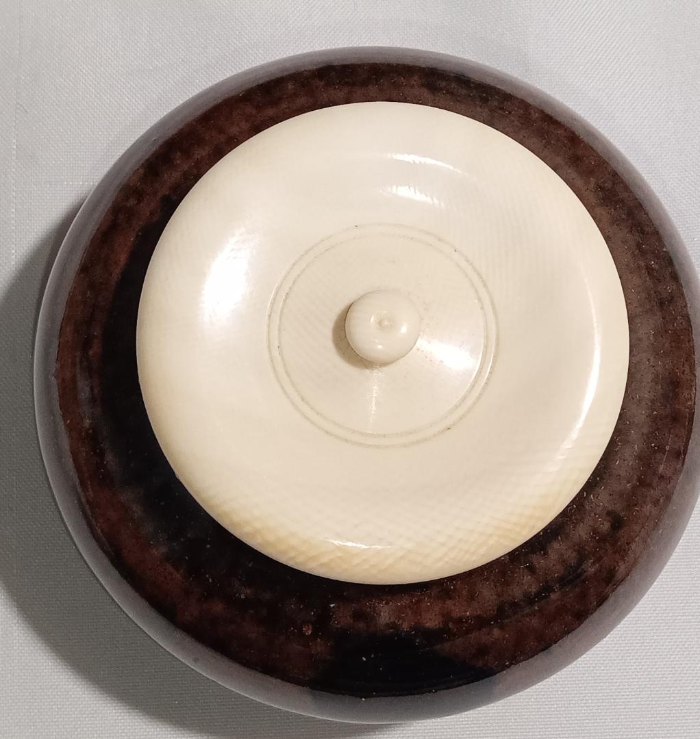 茶道具　瀬戸焼　松本鉄山作　古瀬戸内海茶入　幾何文風通織仕覆付　美品！！