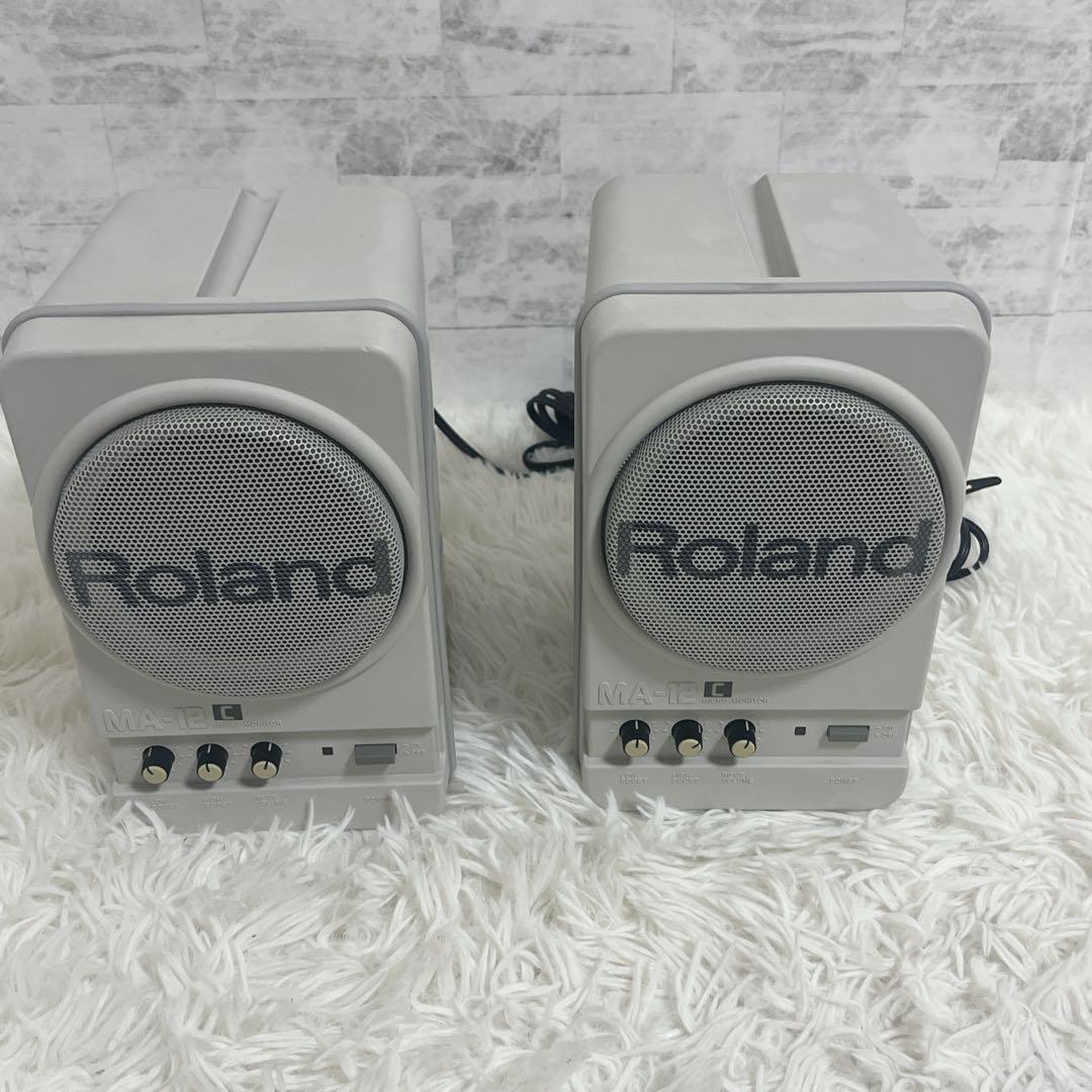 【ペア】Roland ローランド MA-12C アンプ モニタースピーカー