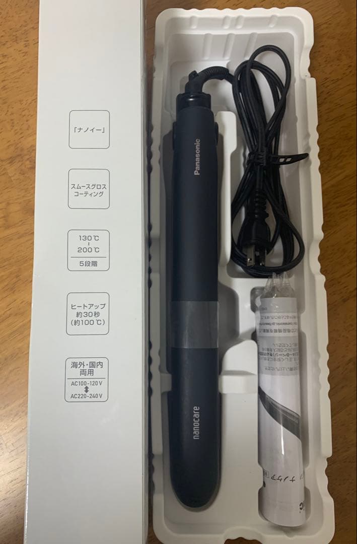 パナソニック ストレートアイロン ナノケアEH-HS9J-K ブラック　黒