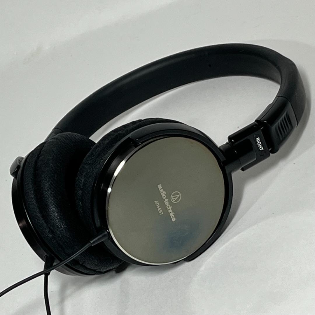 オーディオテクニカ ATH-ES7 BK 有線ヘッドホン ブラック