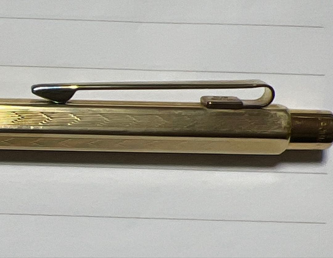 大幅値下げ‼️CARAN D’ACHE エクリドール シェブロン 金張りボールペン