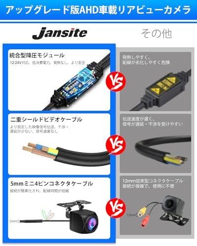 【新型2種類の電源供給】 AHD 4.3インチLCDモニターバックカメラモDXT