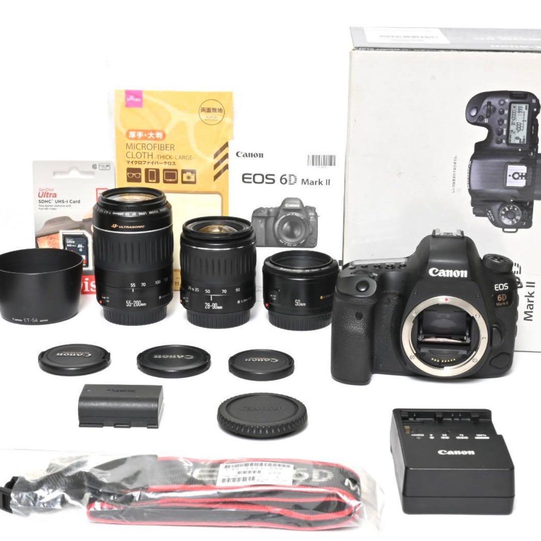 【美品】Wi-Fi搭載！Canon EOS 6D MarkⅡトリプルレンズセット