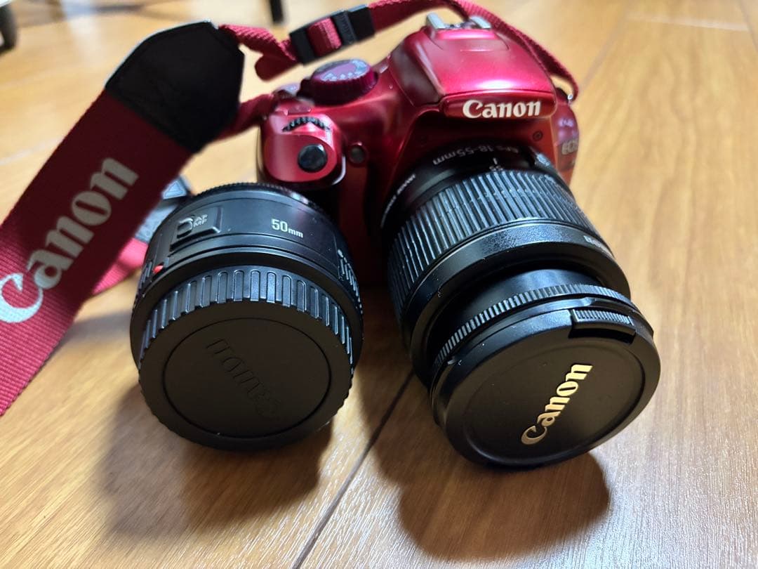 Canon EOS Kiss X50 レンズキット レッド デジタル一眼カメラ