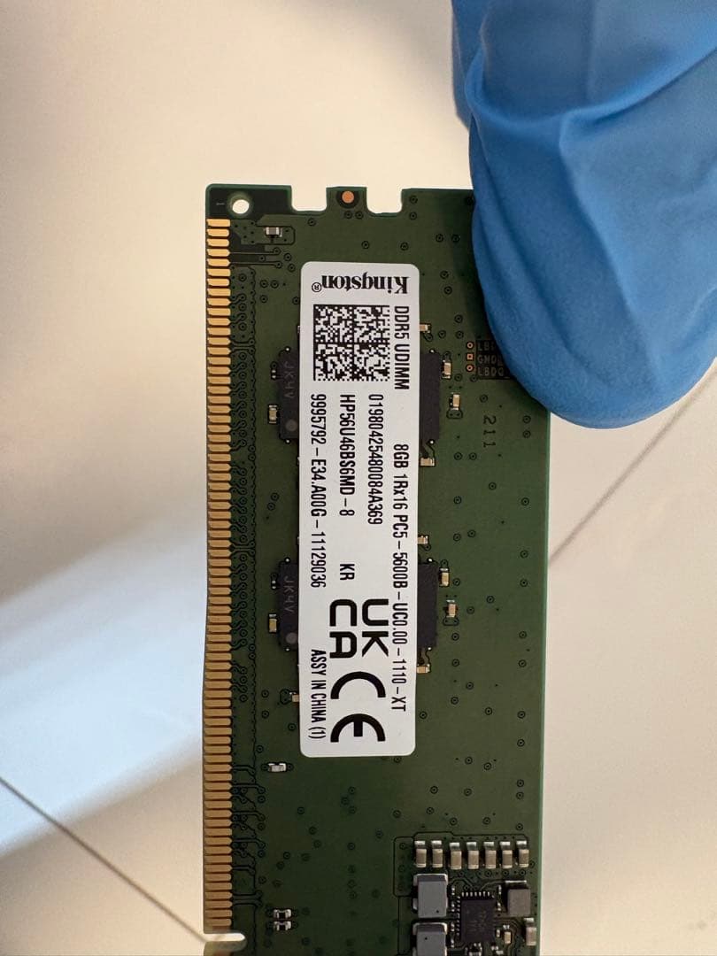 【Kingston】DDR5-5600/16GB（8gb×2）デスクトップ用