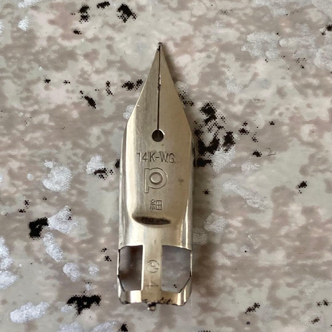 #304 オーバーホール済み 万年筆 プラチナ PLATINUM 14k WG