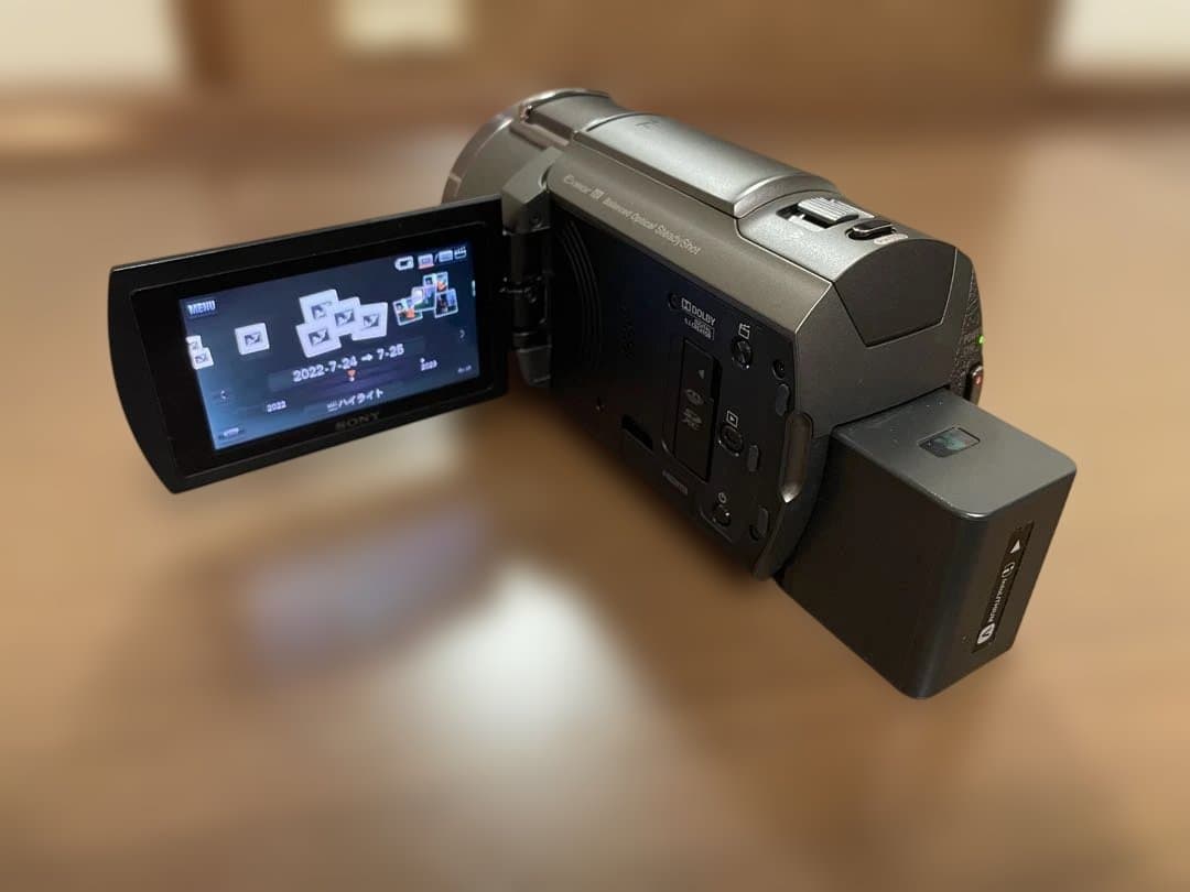 【中古美品】SONY 4K FDR-AX45 ビデオカメラ本体、充電器 ケース付