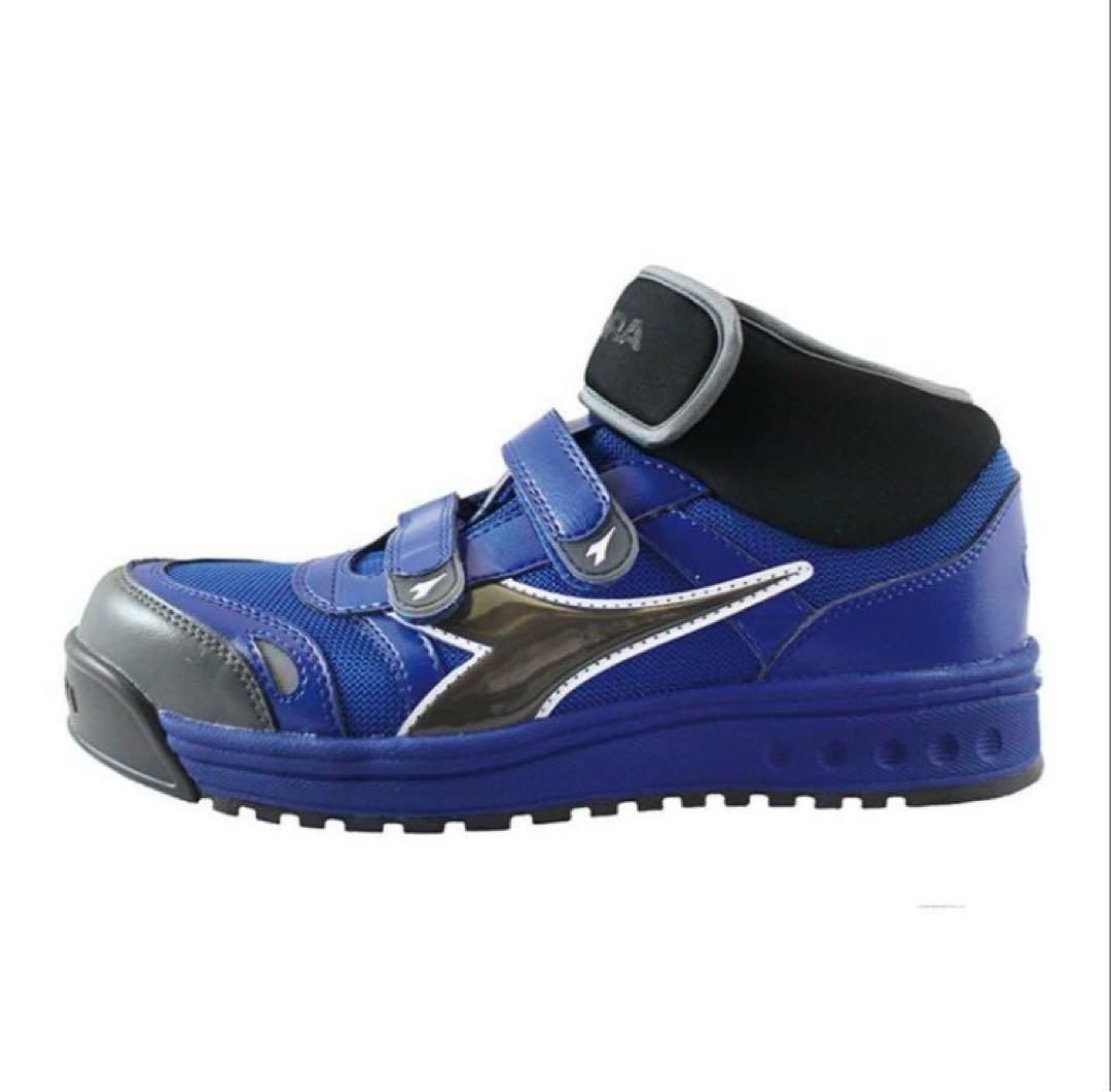 DIADORA 安全靴 青 ベルクロストラップ　26.5cm