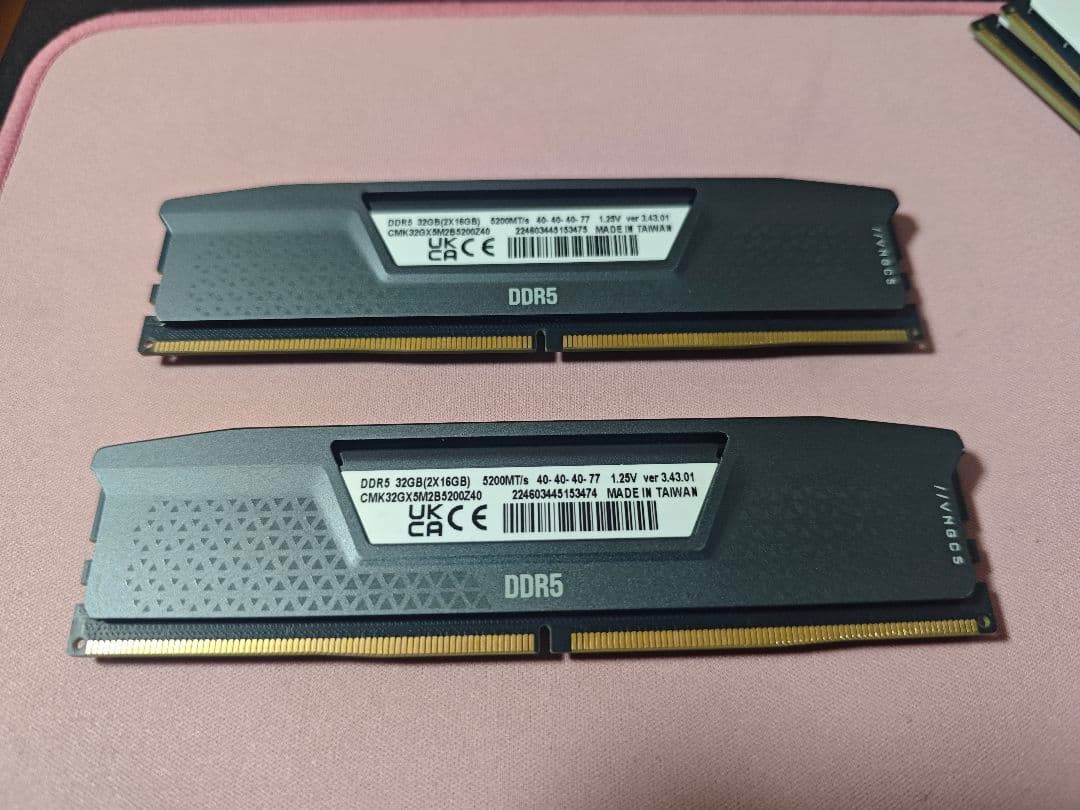 CIRSAIR VENGEANCE DDR5 16GB 5200 2枚32GB