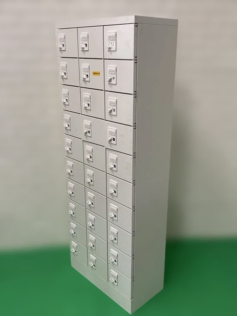ダイヤル錠 NO検索キーセット 小物入れロッカ30人用 KLKW-30-DWH