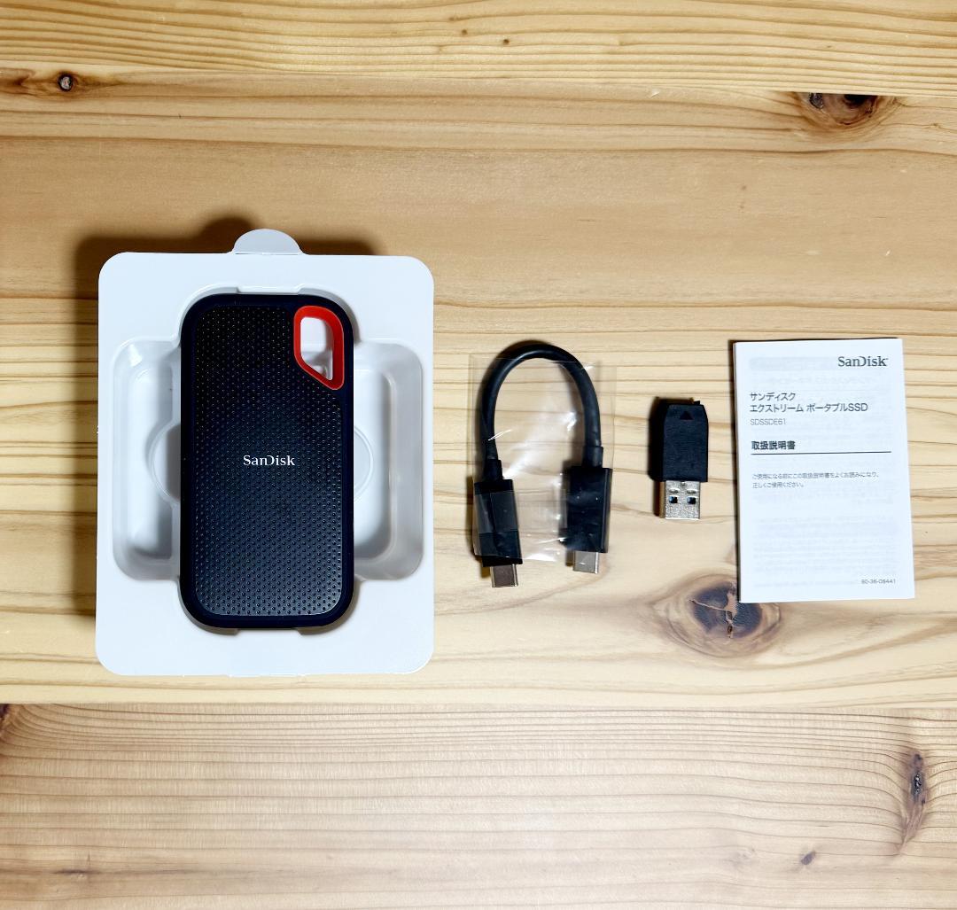 SanDisk SSD 外付け 2TB 読出最大1050MB/秒
