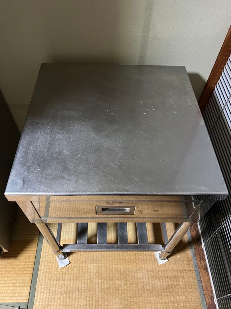 ステンレス製　作業台 引き出し付き　600x600x800