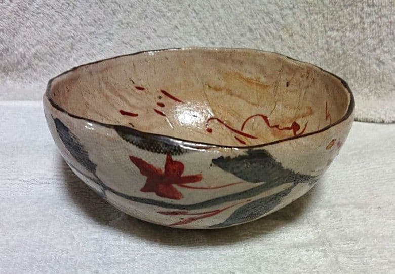 藤井達吉作茶碗　A487